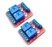 Hailege 2pcs DC 12V 2 canaux Module de relais avec optocoupleur isolé Module de déclenchement de niveau H/L de haut et bas niveau déclenché par DC 12V