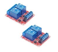 Hailege 2pcs DC 24V 2 canaux Module de relais avec optocoupleur isolé Module de déclenchement de niveau H/L de haut et bas niveau déclenché par DC 24V