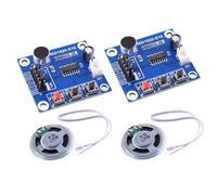 Hailege 2pcs ISD1820 Module d’enregistrement de son d’enregistrement vocal avec micophone + haut-parleur 0,5 W