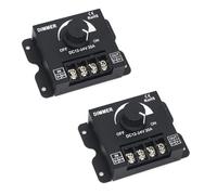Hailege 2pcs LED Dimmer LED Switch DC12V-24V 30A 360W Réglable LED Gradateur Régulateur de tension Contrôleur de luminosité LED pour 5050 LED Bande lumineuse Lampe