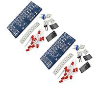 Hailege 2pcs NE555 + CD4017 Running LED Flow LED Light Electronic Production Suite Kit de bricolage 2.5-14.5V