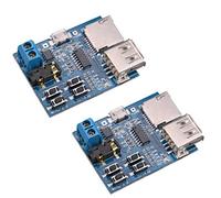 Hailege 2pcs TF Card U Disk Play MP3 Decoder Player Module avec amplificateur audio Décodage audio Module de lecteur Micro USB 5V Alimentation