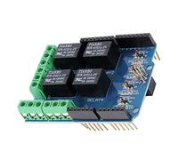 Hailege 5V 4 Canaux Relay Shield pour Arduino UNO R3 - Automatique - Normalement Ouvert - Montage PCB