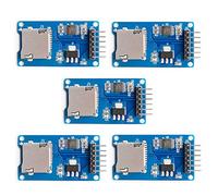 Hailege Lot de 5 modules de lecteur de carte Micro SD TF 6 broches SPI Interface Driver Module avec puce Conversion de niveau pour Arduino UNO R3 Mega 2560 due