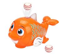 Hailerio Boule de Chien Interactive, Jouet de Balle de Chat,Boule de roulement Automatique pour Chat intérieur avec de la Musique et des lumières | Fish de Marche Intelligent activé pour Chaton,