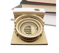 Hailerio Calendrier 3D Avec Horloge 2026 - Bloc-notes à Pages Détachables pour Sculpture du Temps | Carnet de Notes Papier à Détacher avec Gravure Artistique - Pour Prise De Notes Planification Suivi