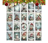 Hailerio Cartes de Noël Vintage | 20 Pièces Décorations Festives De Neige Pour La Maison | Cartes De Vœux Rétro Fêtes D'Hiver,Pour Créer des Albums Photo Bricolage Collection Occasions Saisonnières