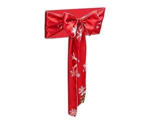 Hailerio Décoration De Chaise À Nœud De Noël Lavables Longs Et Flexibles