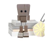 Hailerio Figurine Homme Bois Tremblotant - Figurine en Bois - Petite Statuette pour Étudiants Adultes Jeu | Étudiants Adultes Décoration Amusante