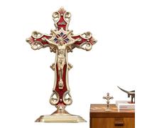 Hailerio Jésus Figurines - Crucifix Religieux pour Voiture | Décoration Religieuse pour Domestique avec Ornement Détaillé du Christ pour Cérémonies Chrétiennes
