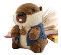 Hailerio Jouet Animal Réaliste,Décorations Maison Cartoon Réalistes Douces et Mignonnes avec Vêtements | Jouet en Peluche Animale - pour Garçons Filles Voitures Tables Maison École Bureau Café