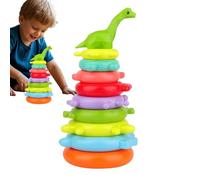 Hailerio Jouet D'anneaux D'empilement | Jeu Équilibré Arc-en-| Jouet Éducatif Coloré d'apprentissage Préscolaire, Jeu de Société d'Équilibre pour Garçons, Filles,