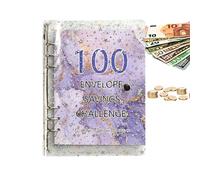 Hailerio Lot de 100 enveloppes pour défi d'économie d'argent - Format A5 - Moyen facile et d'économiser 5 050 dollars pour planificateur budgétaire, maison, école
