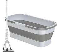 Hailerio Panier/Seau Pratique Rectangulaire Pliable | Seau Pliable | Seau De Camping | Seau De Vadrouille De Nettoyage en Forme De Rectangle | Seau Multi-Usage Portable pour Le Nettoyage De La Maison