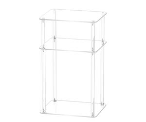 Hailerio Petite Table de Chevet en Acrylique,Table de Chevet en Acrylique,Petite de Table de - Décoration d'intérieur Transparente à 3 Niveaux, d'appoint en