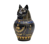 Hailerio Urne pour Animaux De Compagnie,Pot en Résine comme Souvenir,Urne Style Égyptien pour Cendres De Chiens Et Chats - pour La Maison Le Chat La Table Mémorial Perte Sympathie Tombe Deuil