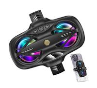 Hailerio Ventilateur de refroidissement de téléphone, refroidisseur de téléphone portable | Ventilateur réglable antidérapant pour téléphone,Refroidisseur de téléphone à affichage LED avec lumière