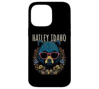 Hailey Idaho Ours avec Lunettes et Fleurs Coque pour iPhone 14 Pro Max