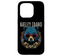 Hailey Idaho Ours avec Lunettes et Fleurs Coque pour iPhone 15 Pro
