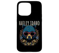 Hailey Idaho Ours avec Lunettes et Fleurs Coque pour iPhone 15 Pro Max