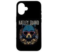 Hailey Idaho Ours avec Lunettes et Fleurs Coque pour iPhone 16