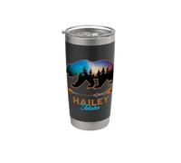Hailey Idaho Ours Silhouette Nuit Étoilée Nouveauté Souvenir Gobelet isotherme en acier inoxydable double paroi
