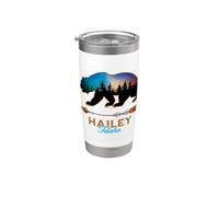 Hailey Idaho Ours Silhouette Nuit Étoilée Nouveauté Souvenir Gobelet isotherme en acier inoxydable double paroi