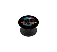 Hailey Idaho Ours Silhouette Nuit Étoilée Nouveauté Souvenir PopSockets PopGrip Adhésif