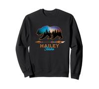 Hailey Idaho Ours Silhouette Nuit Étoilée Nouveauté Souvenir Sweatshirt