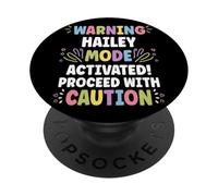 Hailey Personalized Name Funny Cute Custom Hailey Name PopSockets PopGrip Adhésif
