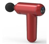 HAILM Deep Tissue Massage Massage Gun 32 Gears Adjustable High Portable Intensity Massager 4 Tête Massage pour Athlètes Exercice, Douleur pour Le Dos, Corps, Tous Les Muscles Récupérer,Rouge