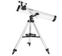 HAILM Télescope pour L'Astronomie, 700Mm Longueur Focale 76Mm Ouverture avec Trépied Hauteur Réglable, Facile À Monter Et À Utiliser, pour Les Enfants Débutants Perfect Observin Moon Planets,Blanc