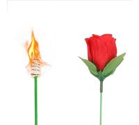 Hailmkont Lot de 10 lampes de poche à rose magique, fleur apparaissant en forme de flamme, accessoires de magicien professionnel pour petite amie/mariage ou rue, spectacle de magie de Saint-Valentin