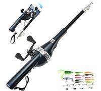 Hailnrothwad Rod, Foldable Fishing Rod, Collapsible Mini Fishing Pole with Bait Sieve, Rod and Reel Combo for Sea, River, and Outdoor Fishing (1PCS)