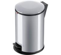 Hailo 0517-020 Poubelle de Salle de Bain à Pédale, Acier Inoxydable, Argent, 27 x 34,7 x 43 cm Argent G
