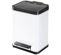 Hailo 0619-230 Hailo Collecteur de déchets à pédale Öko uno plus M, 17 L, blanc