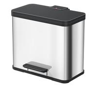 Poubelle De Tri Sélectif 2 Bacs À Pédale 25l (17+9) Hailo Öko Duo Plus L