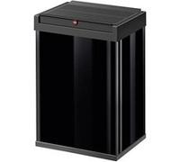 Hailo Poubelle 0840-141 Acier inoxydable noir 26 x 34 x 50 cm