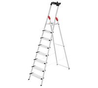 Hailo 8040807 XXL Easyclix Échelle - Argent | Charge max 150 kg, 8 marches