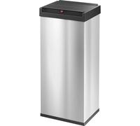 Hailo Bix-Box Swing XL 8602110 Poubelle 52 l acier inoxydable (L x l x H) 260 x 339 x 763 mm argent, noir couvercle à bascule auto-refermable 1 pc(s)