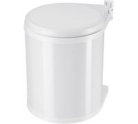 Hailo Compact-Box M 3555-001 Poubelle 15 l Tôle dacier (Ø x H) 285 mm x 355 mm blanc 1 pc(s)