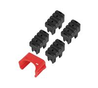 Hailo EasyClix Lot de 4 pieds de rechange, en PVC, pour échelles Hailo à partir de 2015, 4 pieds d'échelle, 2 supports de montage, gris