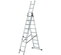 Hailo Échelle combinée en aluminium ProfiStep en 3 parties 263 cm 7309-007
