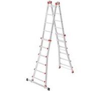 Hailo Échelle télescopique M80 ProfiStep Multi – Aluminium, stabilisateur, 4 x 6 échelons, 6,75 m