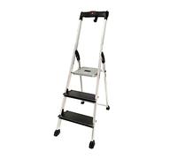 HAILO Escabeau Aluminium 4XL Black + Porte Seau 3 marches - Matériel et aménagement d'atelier