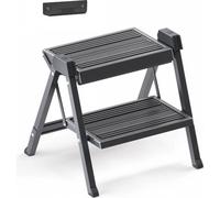 Hailo Escabeau pliant 4410001 Stepfix 2 marches Escabeau avec crochet mural