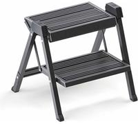 Hailo Escabeau pliant 4410001 Stepfix 2 marches gris ardoise Escabeau