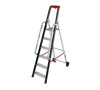 Escabeau professionnel de chantier roulant pliable en aluminium 6 marches