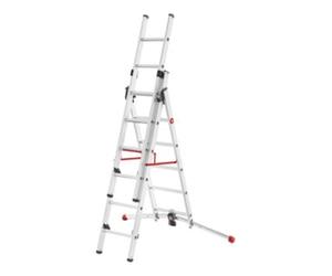 Hailo Hailo S100 ProfiLOT, échelle combinée en aluminium 3 parties, 2x6 + 1x5 barreaux Quantité:1