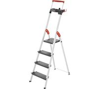 Hailo L100 TOPLINE 8050-407 aluminium Escabeau plateau porte-outils inclus Hauteur de travail (max.): 2.85 m argent, noir, rouge EN 131 5.4 kg